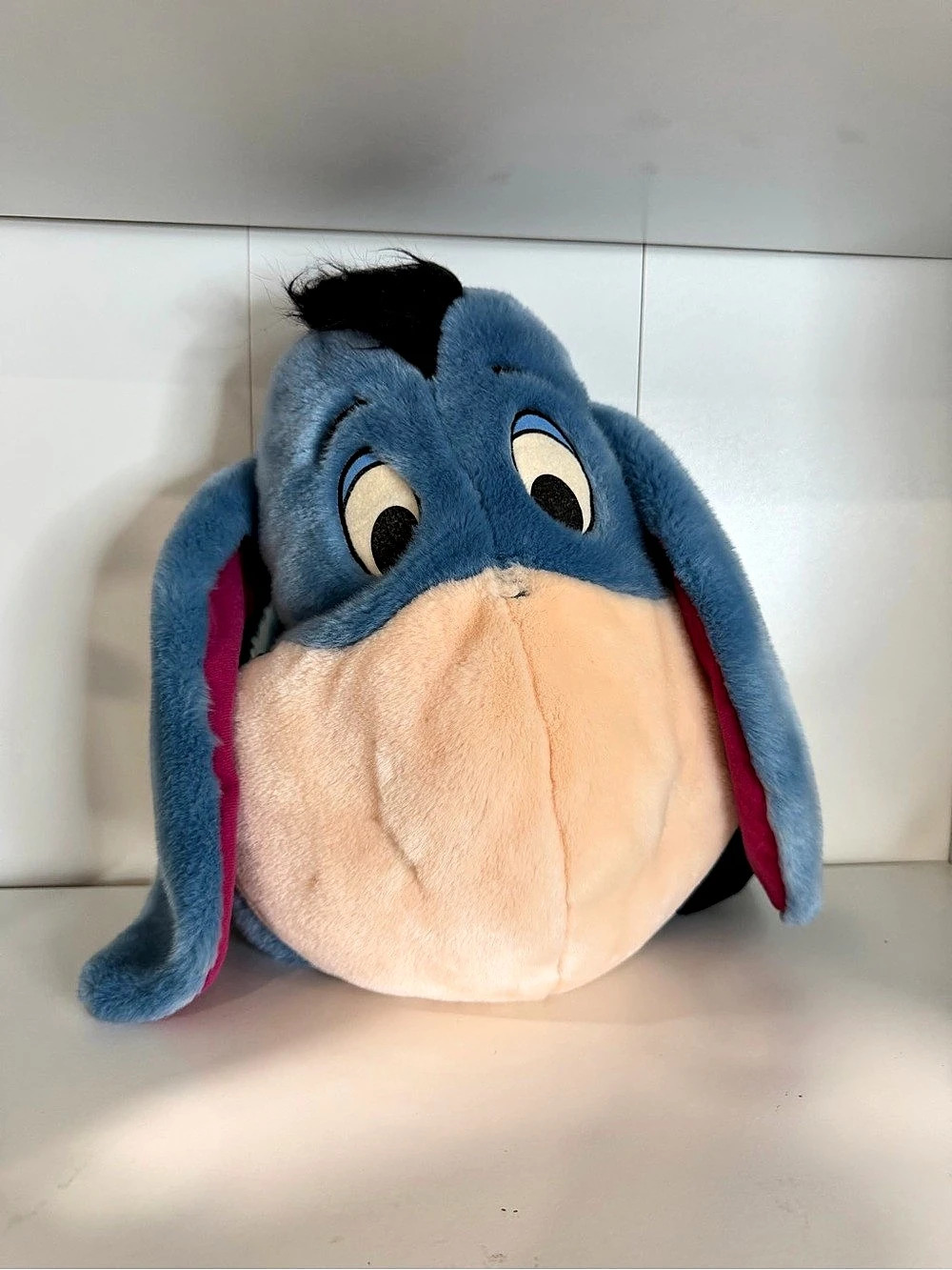 Disney Store Eeyore Plush Backpack Blue & Pink